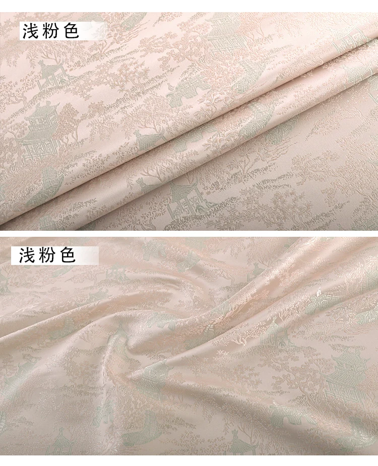 150 x 145 cm Jacquard-Stickerei, Blumenmuster, Pferdemuster, hochpräzise Brokatstoffe zum Nähen von Kleidung, handgefertigte Tasche – Detail 30