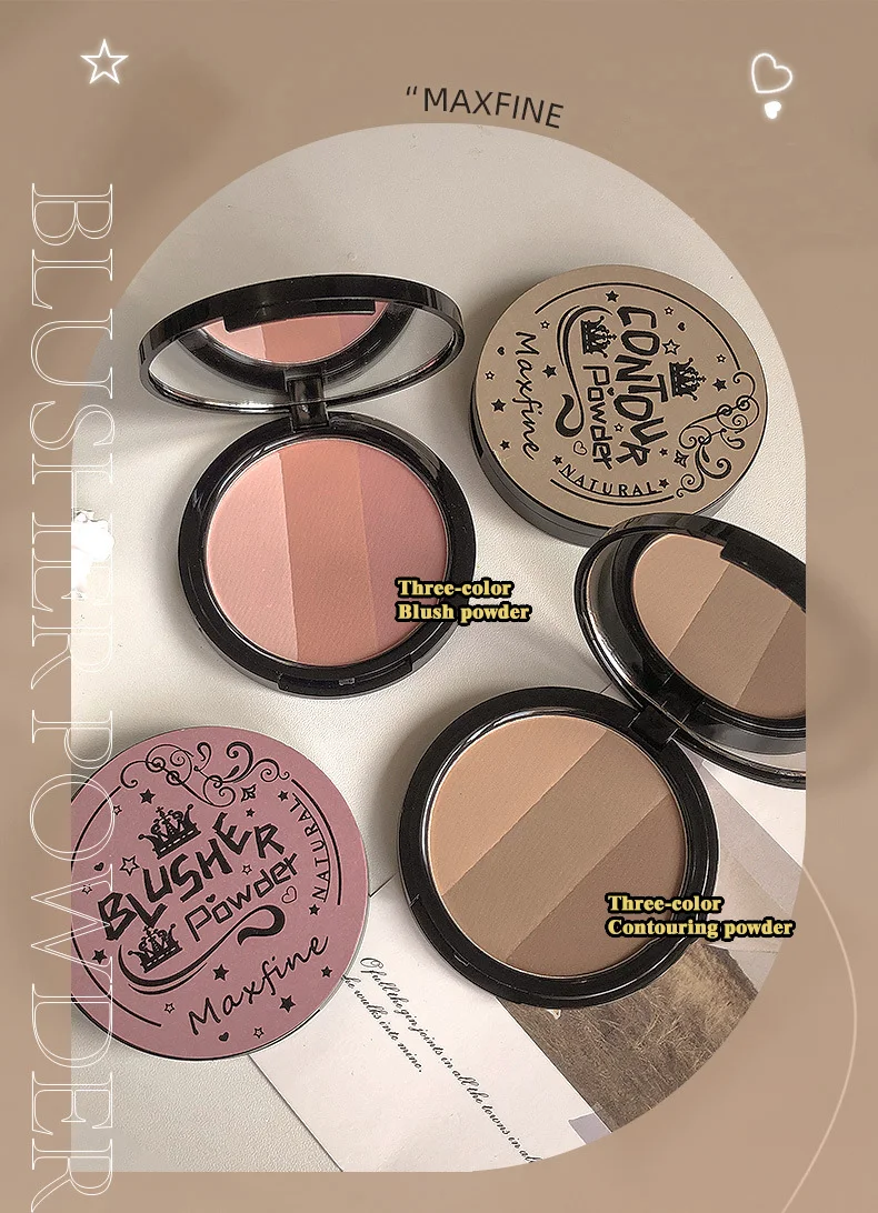 Bronzer Highlighter Palette Gesicht Matt Braun Kontur Rouge Puder_voghion.com
