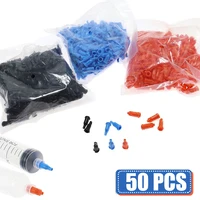50pcs Syringe plug screw needle Precision Tips Liquid Dispenser Syringe Needles Gauge Tips Glue Dispensing 1