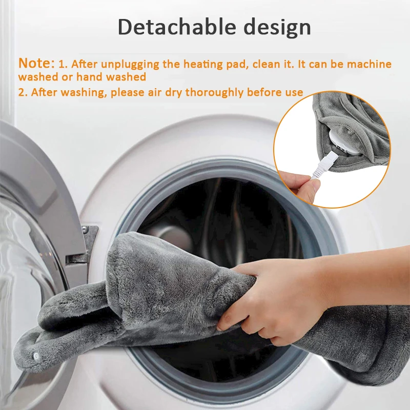 Electric Foot Heating Pad Washable Feet Warmer Household Soft Plush Thermal Blanket Foot Warming Mat for Home Office Bedroom