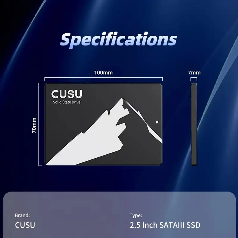 CUSU SSD 1TB 512GB 240GB 480GB SATA 2.5'' SATA3 Hard Drive SSD Disk 128GB 256GB 2TB 4TB 960GB 1920GB for Computer Laptop - Image 5