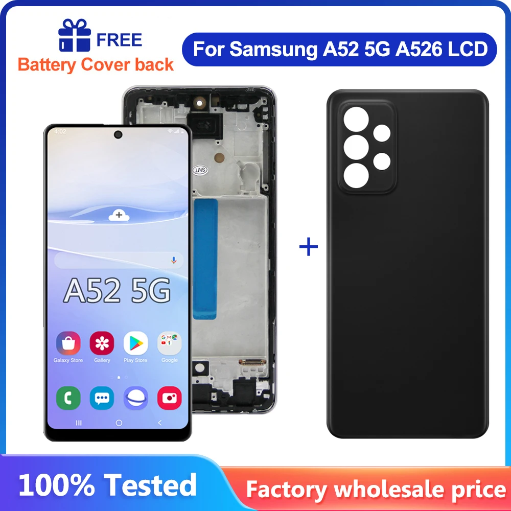 100% Tested For Samsung Galaxy A52 5G A526 LCD Display Touch Screen ...