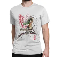 Men Women's T-Shirts Soldier Eren Tee Shirt Attack On Titan Anime Shingeki No Kyojin Tops T Shirts Manga Tops Graphic Printed