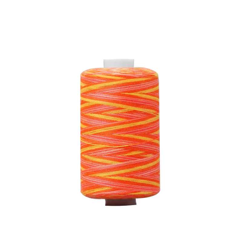 Embroidery weaving thread 10PC 1000Yards rainbow polyester for needlework machine sewing