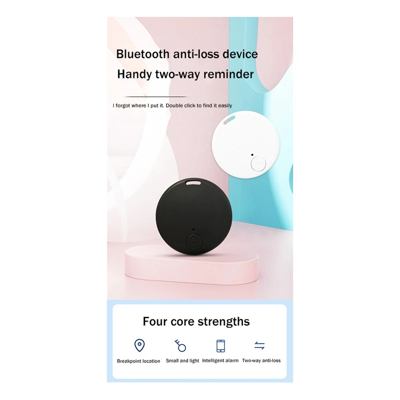 AB25-Mini GPS Tracker Wireless Bluetooth 5.0 Anti-Lost Device Smart Locator Pet Key Wallet Tracker With Key Ring