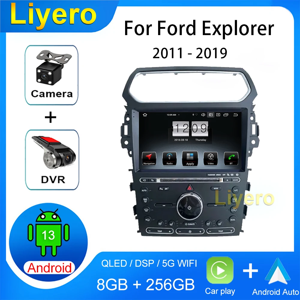 

Автомагнитола для Ford Explorer 10,1-2011, 2019 дюйма, Android, GPS-навигация, DVD, мультимедийный видеоплеер, стерео, DSP, 4G, Wi-Fi