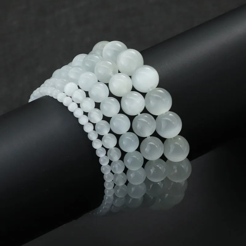 Natural Stone Beaded Unisex Bracelet Moonstone Gift