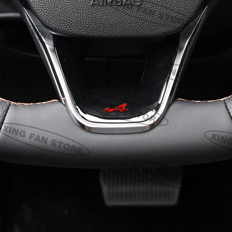 Alpine A Metal Emblem Car Steering Wheel Badge Sticker Decal - Premium Automobile Accessory