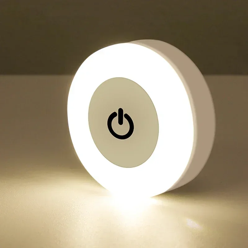 Touch Sensor LED Night Light - Portable Self-Adhesive Wall Lamp with Dimmable Glow