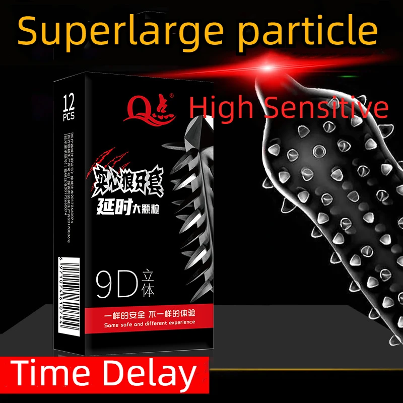 Time Prolong Condoms Granular Sex Toys Erotic for Men Delay Ejaculation Large Spikes Big Oil Sex Products High Sensitive Sexshop