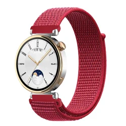 Nylon Loop Strap - Comfortable Bracelet Wristband (18mm, 20mm, 22mm) for Huawei Watch 46mm (Chinese red)