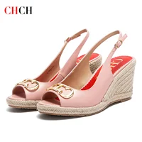 CHCH Women's Sandals Summer New Wedge Fish Mouth High Heel Open Toe Platform Summer Formal Shoes 8.5cm - Image 3