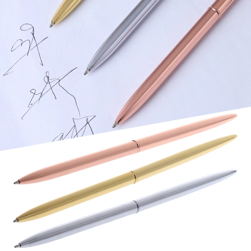 

0.7mm Metal Ballpoint Pen Revolve Open for Writing Journaling Notetaking Dropship