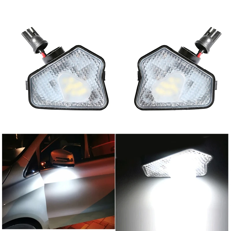 2 шт., автомобильные зеркальные лампы для Mercedes Benz CLS CLA GLA W219 W117 W209 W156