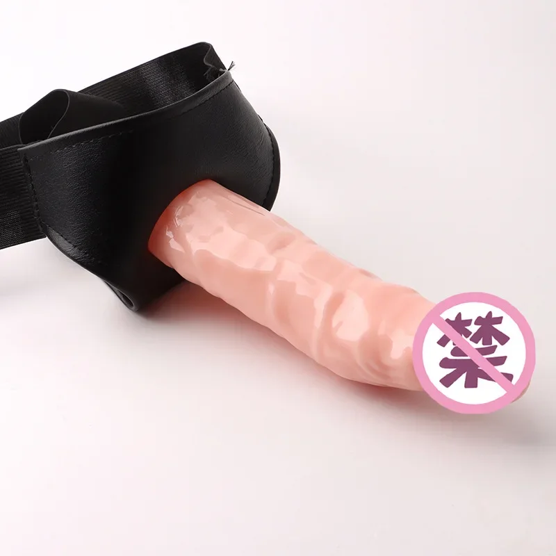 Sex Toys Men Strap On Dildo Panties Wearable Hollow Penis Lengthen Sleeve Strapon Dildo Pants Harness Belt for Man Sex Toys for Woman