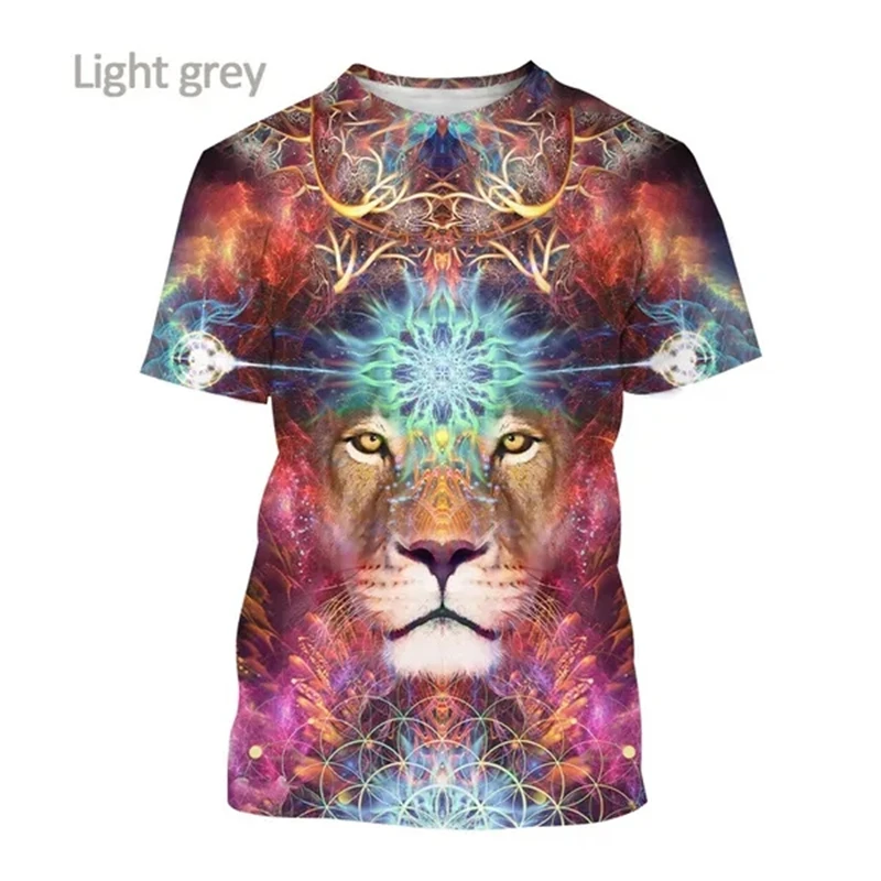 T-shirt homme imprimé 3d animal créatif style fluorescent_voghion.com