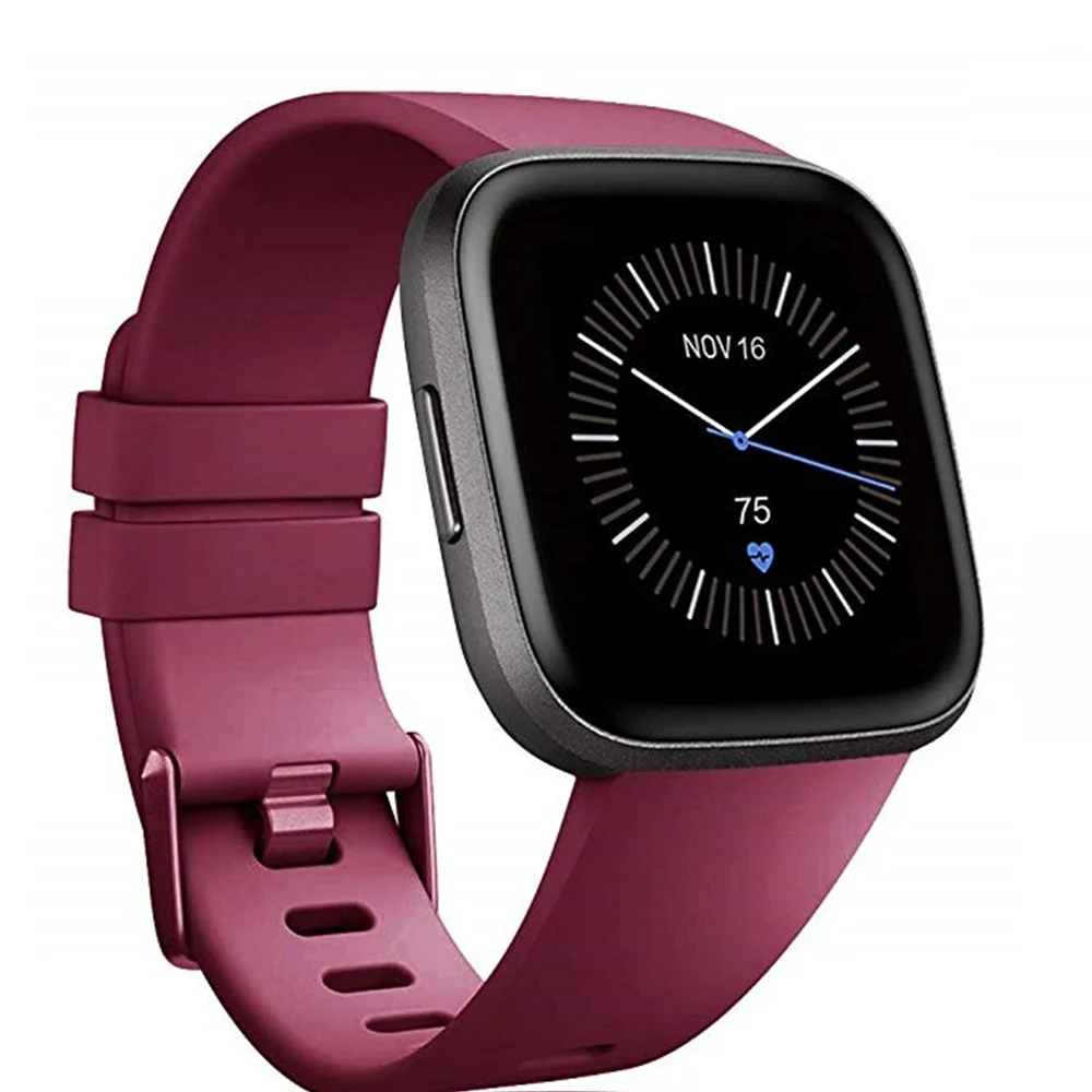 Silicone Band for Fitbit Versa 2 Strap Replacement Smart Watch Accessories for Fitbit Versa Lite Waterproof Bracelet Wristband