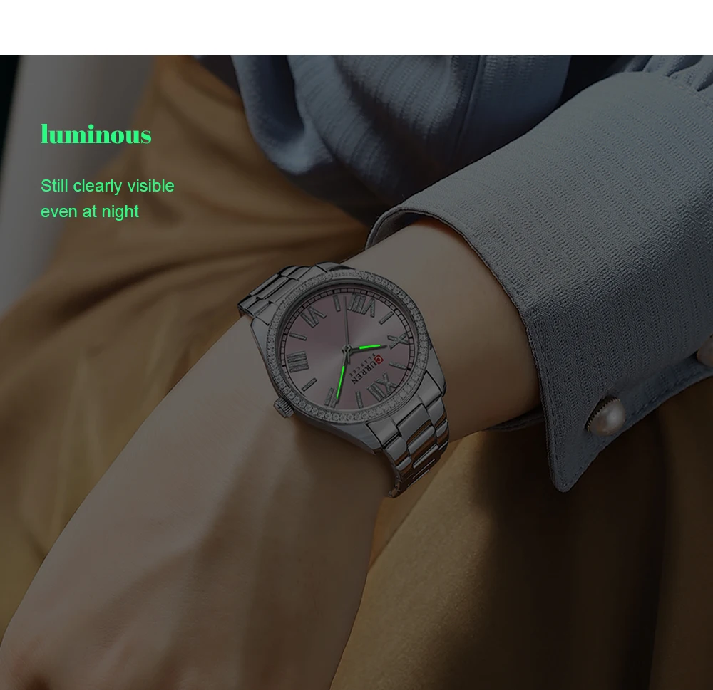 CURREN – Montre-bracelet en acier doré pour femmes, marque de luxe, tendance, élégante, décontractée, étanche image 8 CURREN – Montre-bracelet en acier doré pour femmes, marque de luxe, tendance, élégante, décontractée, étanche - Sbd5da045990b4ca9a6f7aa357cdd7b35s