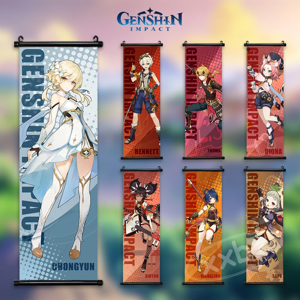 

Genshin Impact Game Home Decorative Canvas HD Prints Painting Kaedehara Kazuha Kamisato ayaka Klee Wall Anime Art Poster Artwork