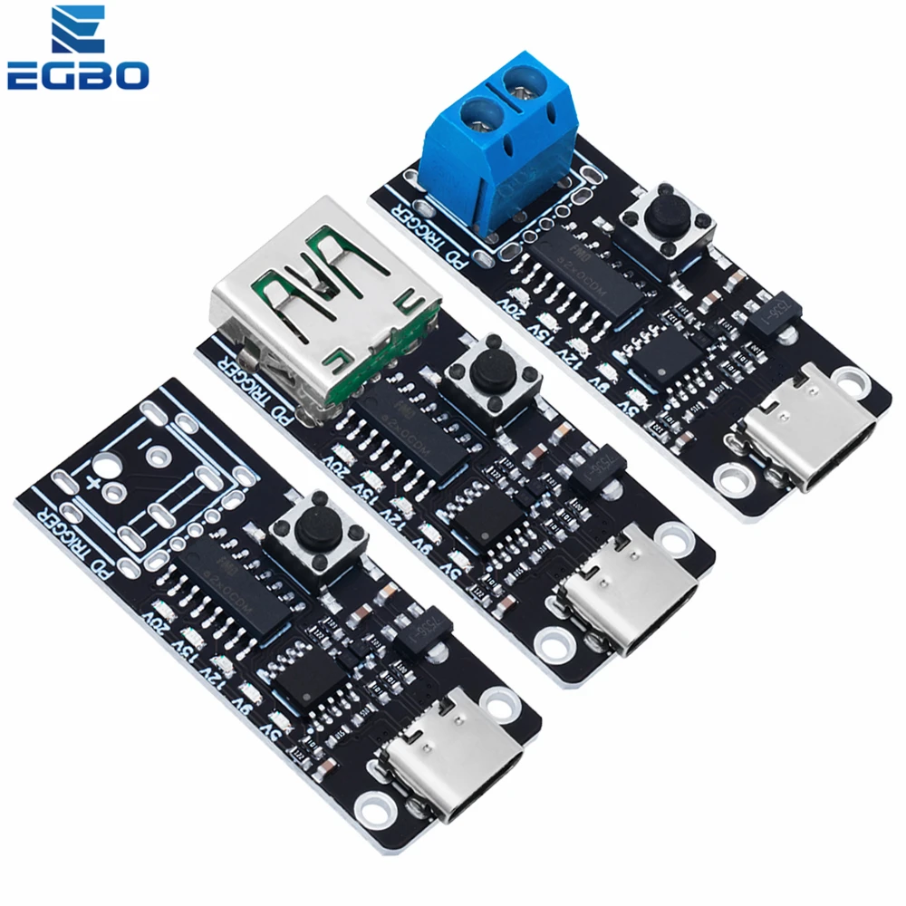 100W USB-C Fast Charge Trigger Module with PD/QC Compatibility - Power Delivery Boost Board
