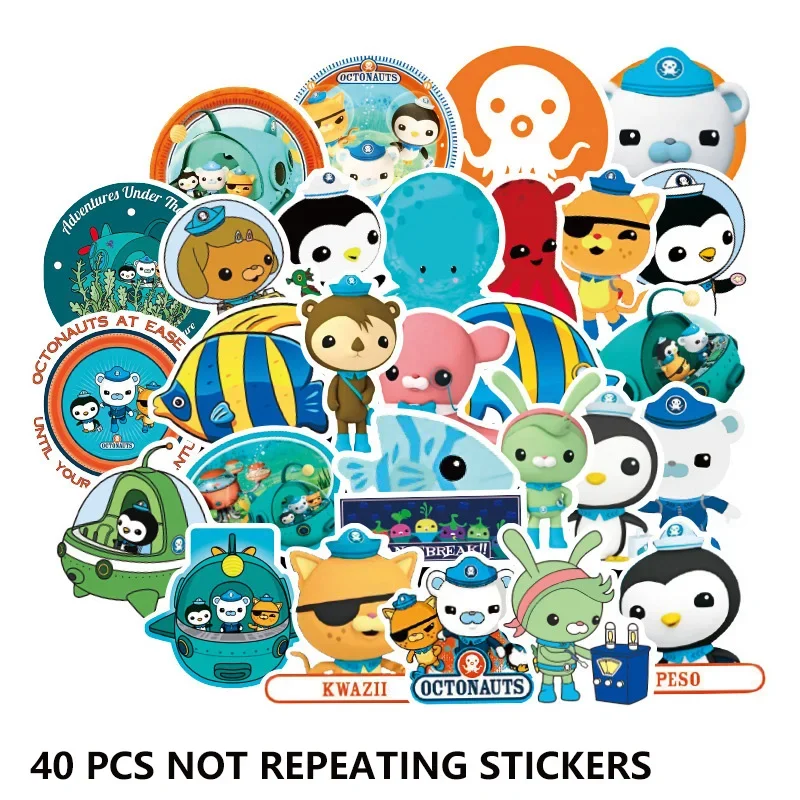 

Octonauts 50pcs not repeating kids Toys Stickers Movie Barnacles Peso PVC Waterproof Sticker Children Room Party Supplies