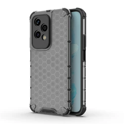 Honeycomb Shockproof Translucent Armor Case Cover - Honor 200 Lite (Black)