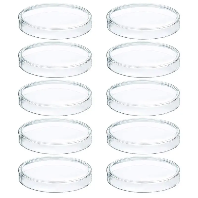 

6cm 10pcs Plastic Sterile Petri Dishes Bacteria Culture Dish With Lids For Laboratory Biological Scientific School Supplies