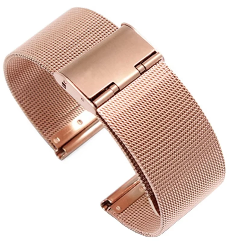 Stainless Steel Milanese Strap with Metal Clasp - 22mm Wrist Band in Color2