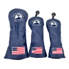 Golf Small Tree pattern Pu Leather Head cover Driver Head Covers Fairway Wood Head Covers Hybrid Head Covers Putter Cover 1