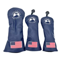 Golf Small Tree pattern Pu Leather Head cover Driver Head Covers Fairway Wood Head Covers Hybrid Head Covers Putter Cover 1