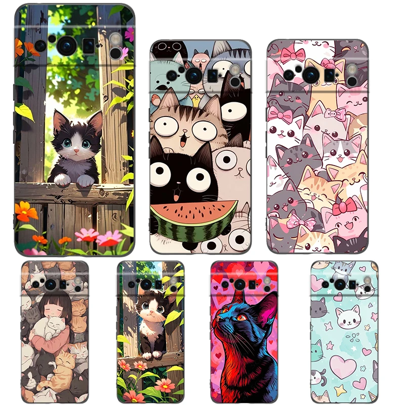 Cute Cartoon Cat Soft TPU Phone Case
