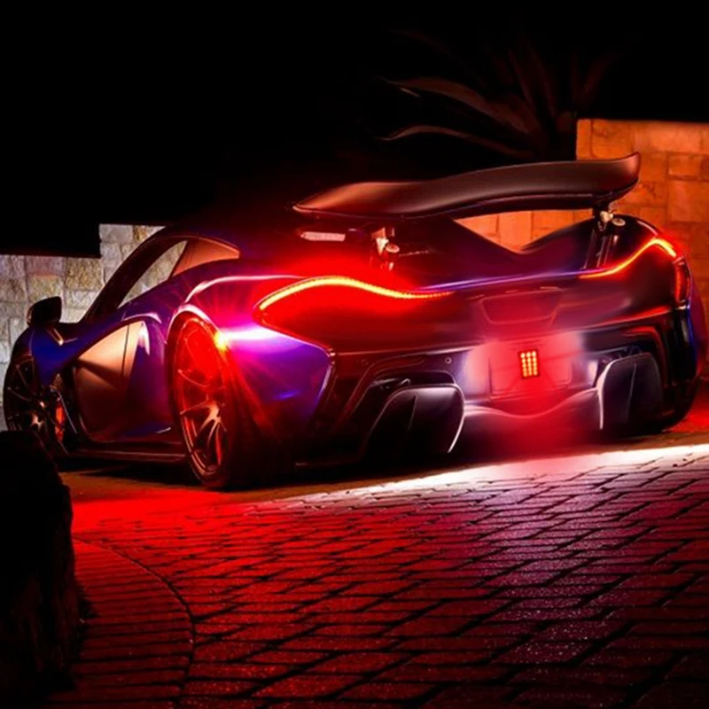 Luce Freno Posteriore LED Stile F1 - 15 LED, Lampeggiante, Universale Per Auto, Rosso - Foto 3