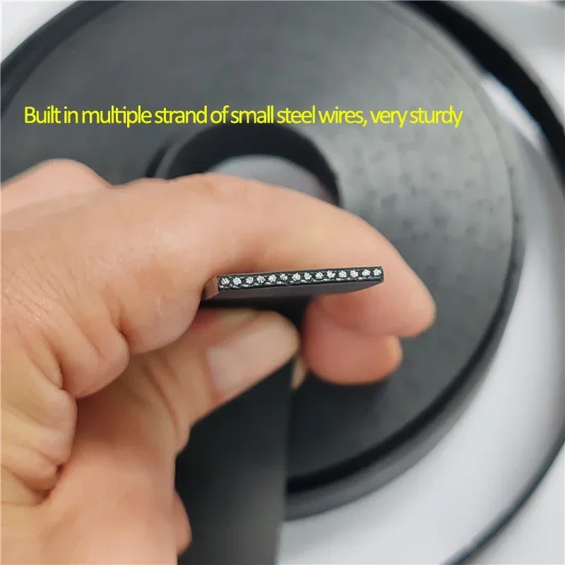 Flat Belts For Fitness Equipment Steel Wire Core Sturdy Transmission Belt Power Machine Elevator Belting Thickness 2mm,W 20~40mm 5