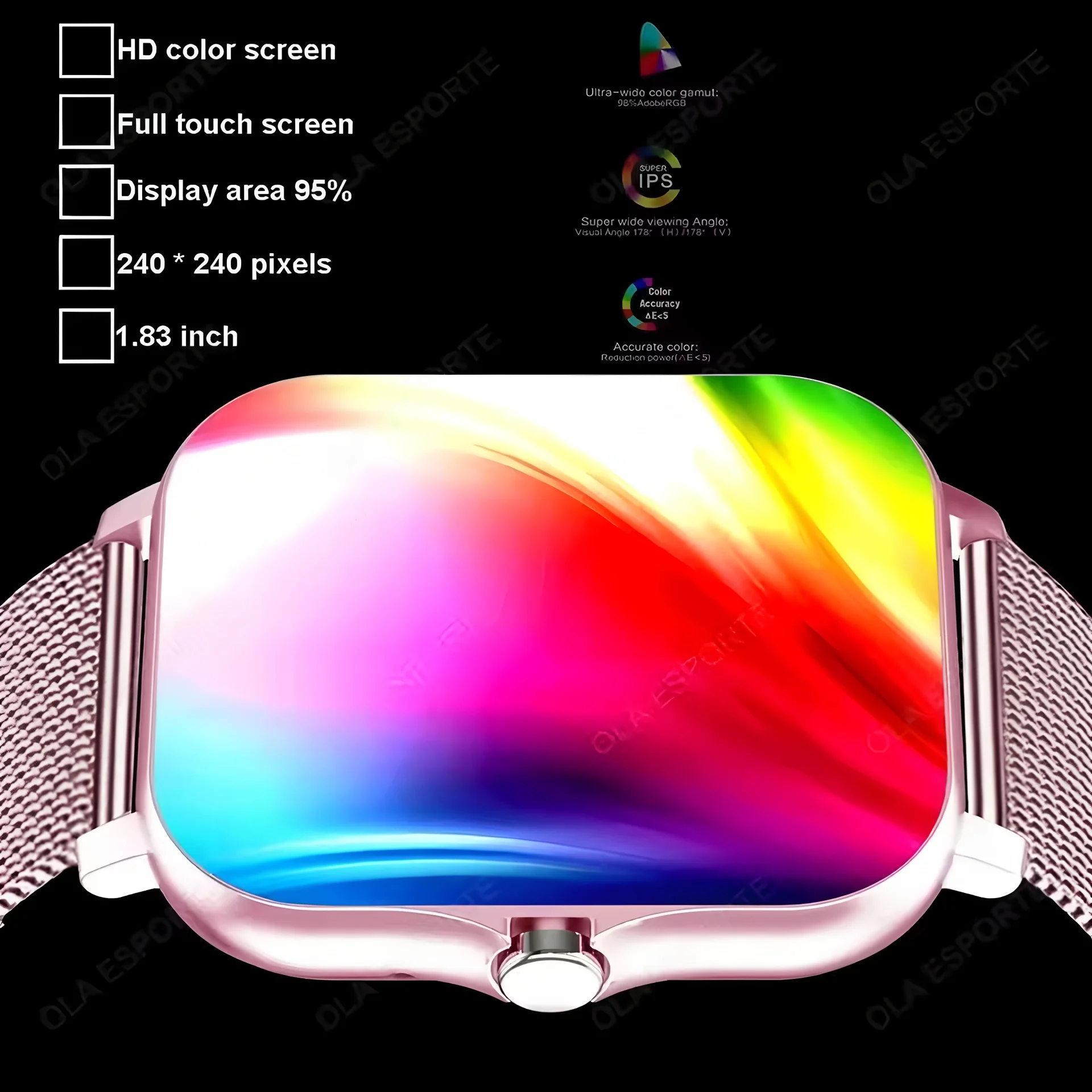 10050091741 Men Women SmartWatch 2.02 Amoled Call Heart Rate Blood Pressure Sport Fitness Waterproof Smart Watch for IOS Android 2