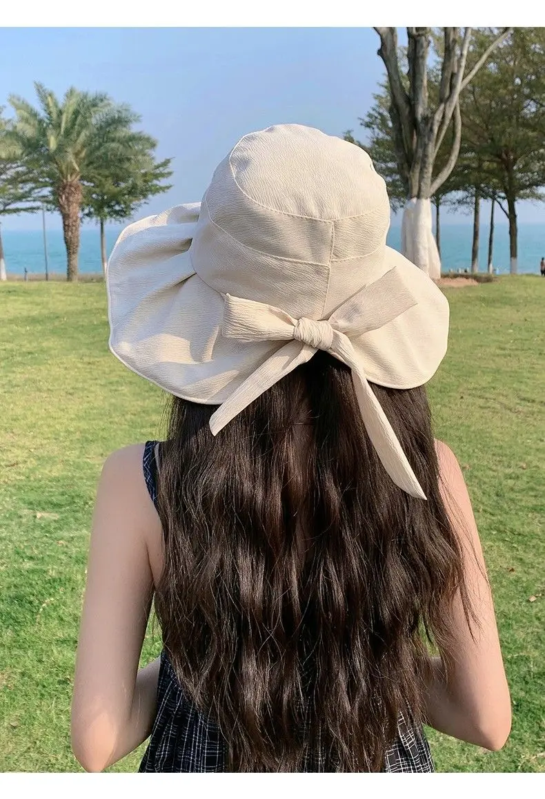 Vacation Mountaineering Sun Protection Cap Female Bow UPF50+