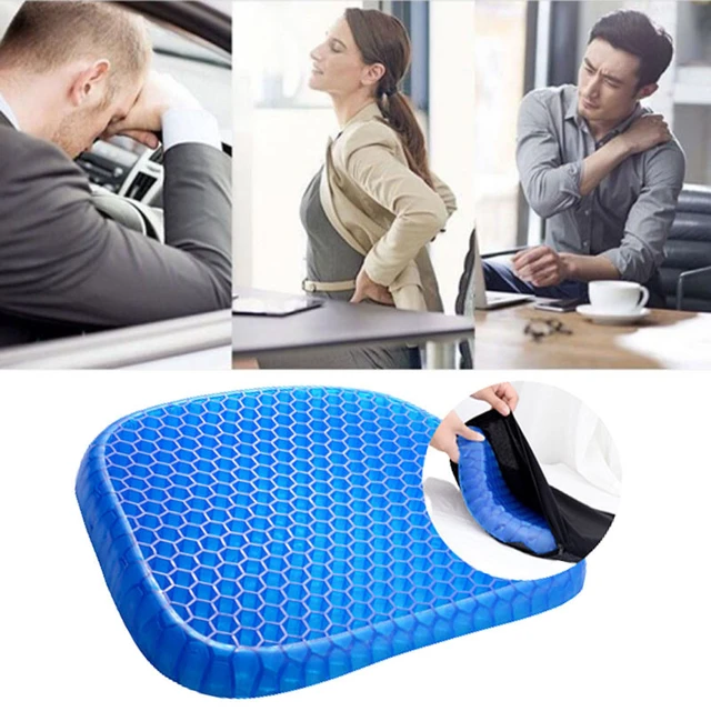 Car Sitting Cushions Decompress Gel Air Cool Seat Cushion Breathable  Honeycomb Design Pressure Relief Back Tailbone Pain Cushion - AliExpress