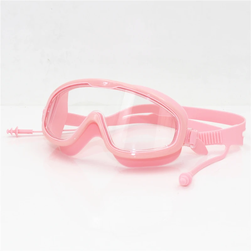 Big frame Professional Swimming Waterproof soft silicone glasses swim Eyewear Anti-Fog UV men women goggles color lens 5
