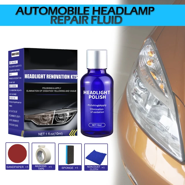 10/30ml 9H Hardness Auto Headlamp Scratch Remover Car Headlight Lens  Restorer Repair Liquid Polish Cleaning Kit