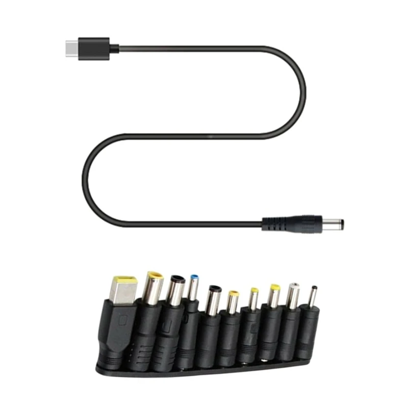 USB C to DC 20V Power Cord Universal DC 5.5x2.1mm Plug Jack Charging Cable 10 Connector Tips Laptop Power Adapter charging cable usb charging cable usb dc converter