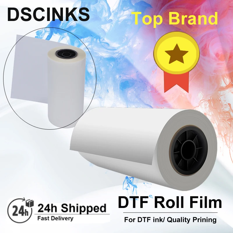 13인치 33cm*100M DTF PET 필름 DTF 롤 필름 디지털 잉크젯 프린터용 티셔츠 재료 의류 열전사용