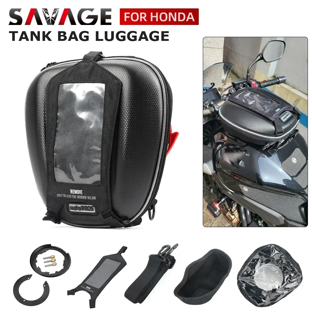 Tank Bag For HONDA CBR500R CBR 650F CB 650R 500F 500X CB125R CB1000R CB750 VFR1200 VFR800 Motorcycle Luggage Backpack Tanklock for honda cbr500r cb599 cbr 600 cb 750 cb400 cb1300 cbr 1000 rr motorcycle fluid reservoir billet rear brake clutch tank oil cup