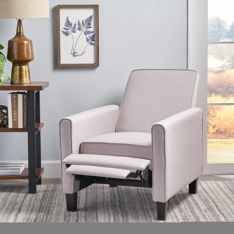 Recliner Push Back Chair for Elegant Home Dr Beige 3