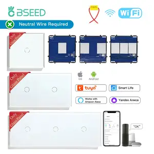 BSEED-Interruptor de persiana enrollable Wifi, interruptor de persianas  táctiles, interruptores de luz inteligentes, piezas de función, Panel de  vidrio, bricolaje, combinación gratuita - AliExpress