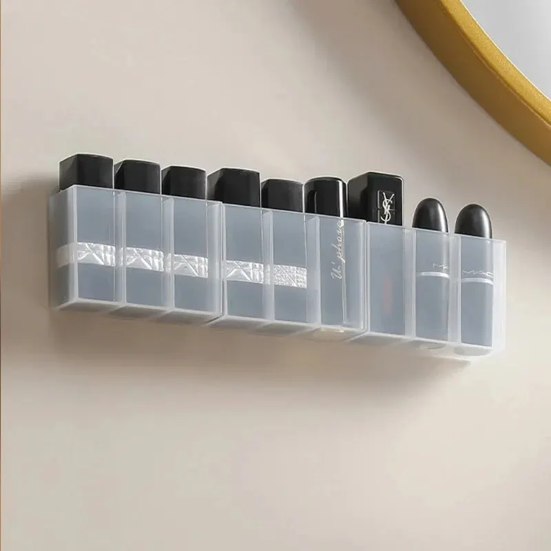 Wall Mounted 3Grids Organizer Cabinet Self-adhesive Small Objects Makeup Storage Box Holder