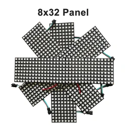 Vibrant RGB LED Matrix Panel - Flexible, Individually Addressable Light Module (8x32)