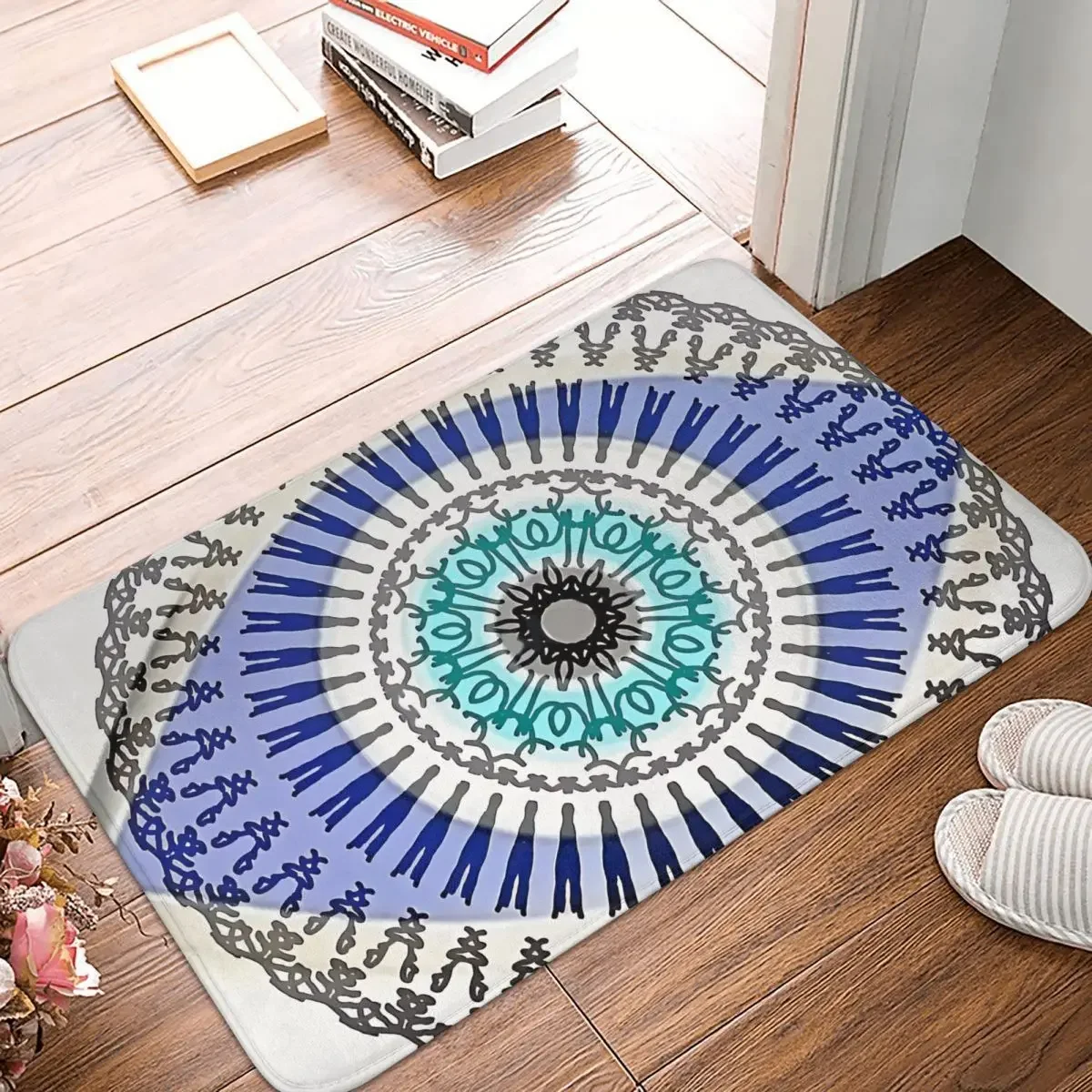 

Противоскользящий коврик с изображением мандалы сглаза, Придверный коврик, коврик для ванной, ковер для прихожей, декор для помещений