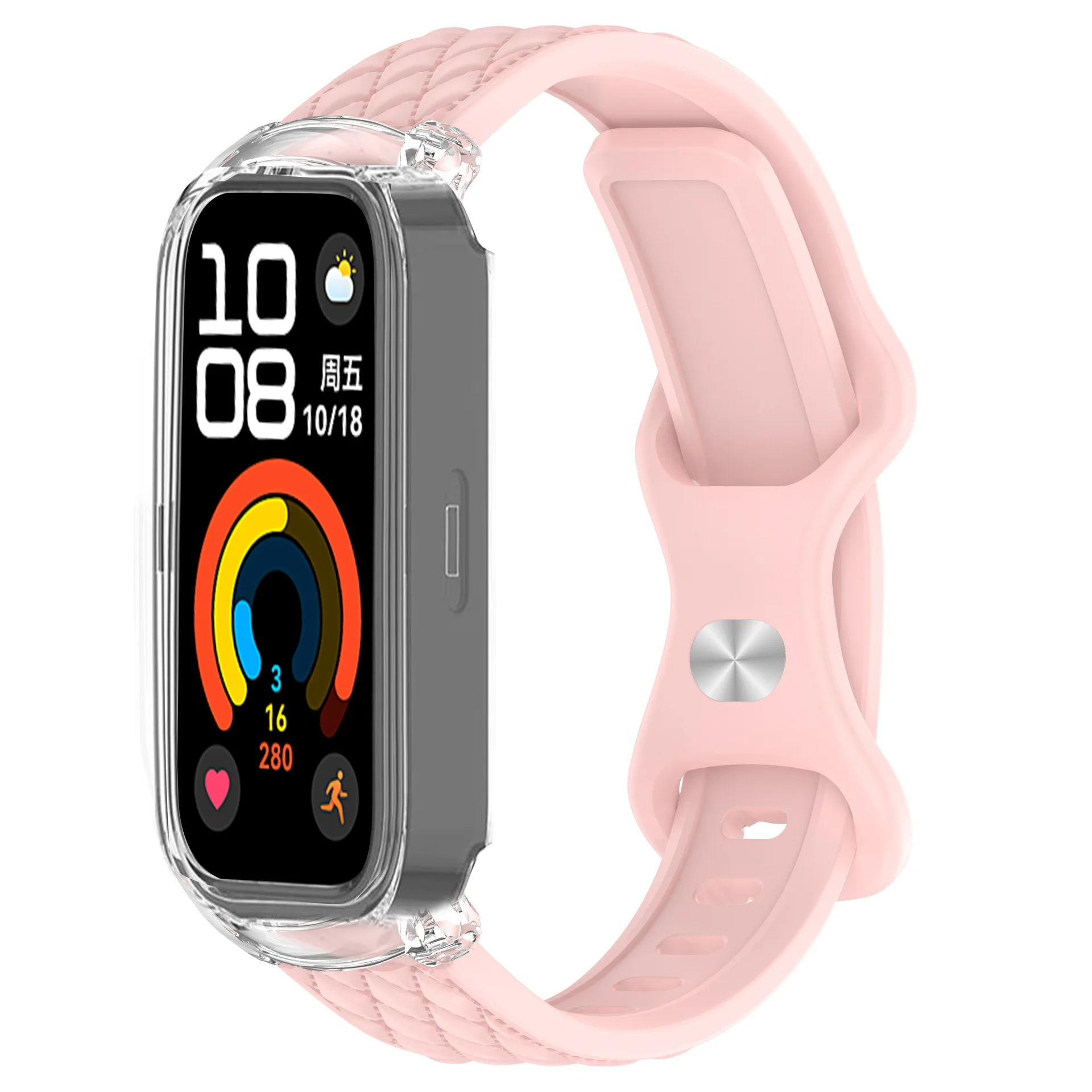 Silicone Sport Bracelet with Transparent Case
