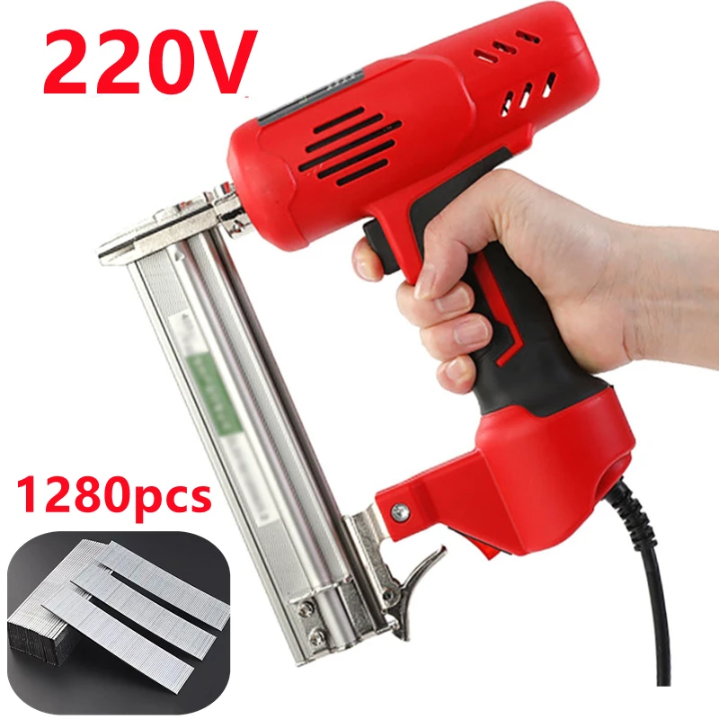 1800W Electric Stapler Gun 2 in 1 Framing Tacker Eletric Nails Staple Gun  220V Electric Power Tools U-Shaped Straight Nail Gun - AliExpress