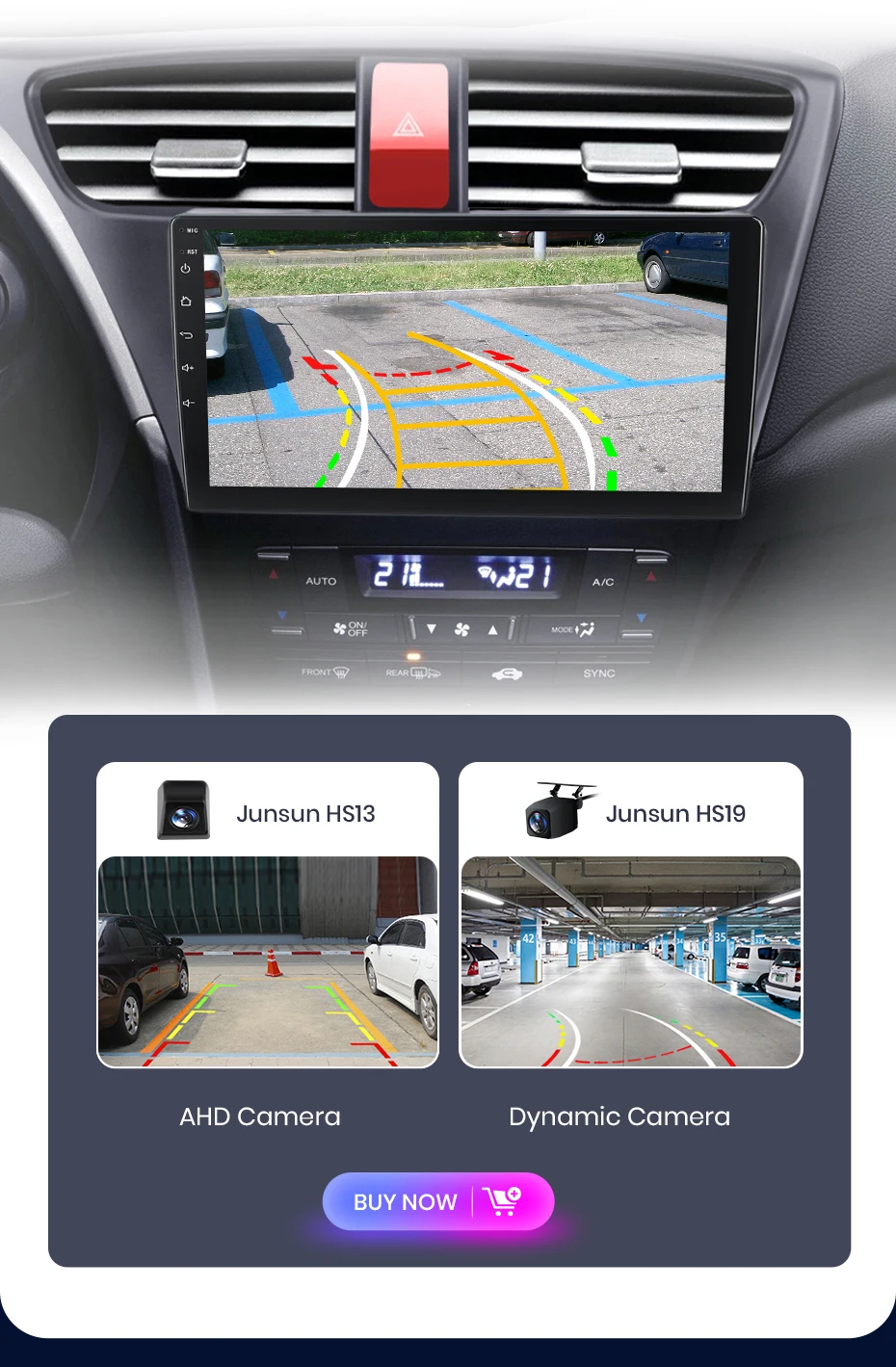 Junsun V1 AI Stimme Drahtlose CarPlay Android Auto Radio für Honda Civic 9 FK FB 2012-2017 4G Auto multimedia GPS 2din autoradio – Detail 16