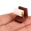 1:12 Dollhouse Miniature Tissue Paper Roll Paper with Stand Model Furniture Accessories For Doll House Bathroom Decor Kids Toys 1